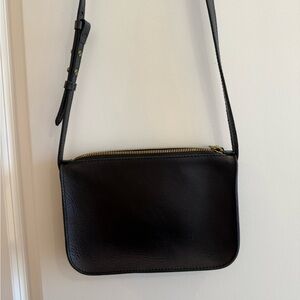 Madewell Black Leather Crossbody Bag